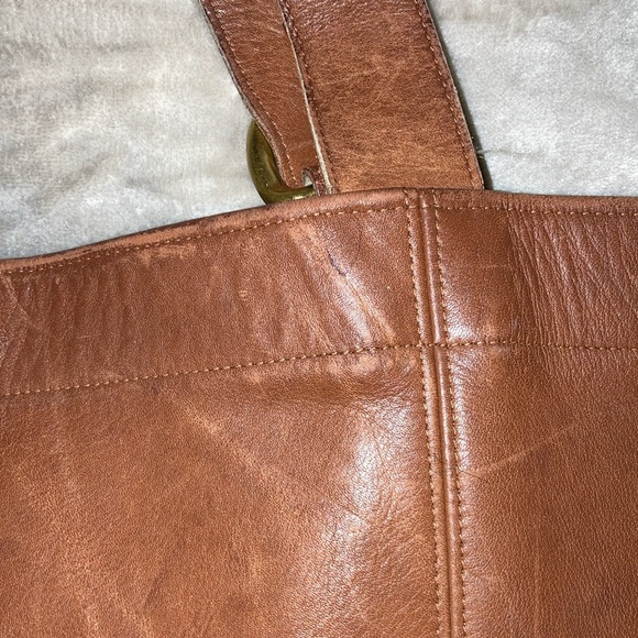 Coach Brown Leather Tote Bag vintage hobo XL duffle purse 4082 brown large - Picture 4 of 16